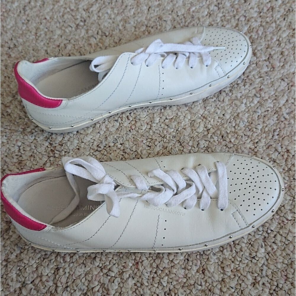 REBECCA MINKOFF Michell Taupe Studded Sneakers size 7.5